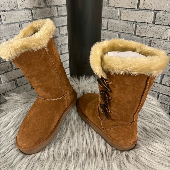 Style & Co Suede Boots With Faux-Fur Cuffs NEW - Picture 7 of 15